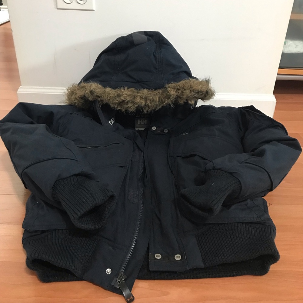 HELLY HANSEN New Mens Dark Blue Down Jacket size M